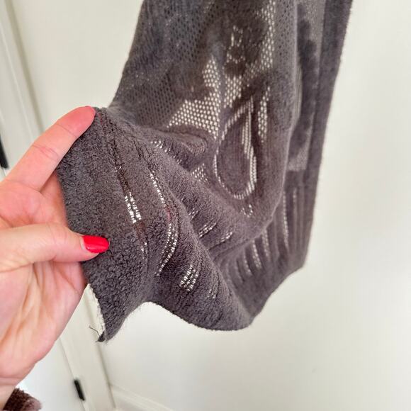 Cashmere Rabbit Fur Neck Warmer Wrap Gray One Size - Picture 5 of 10